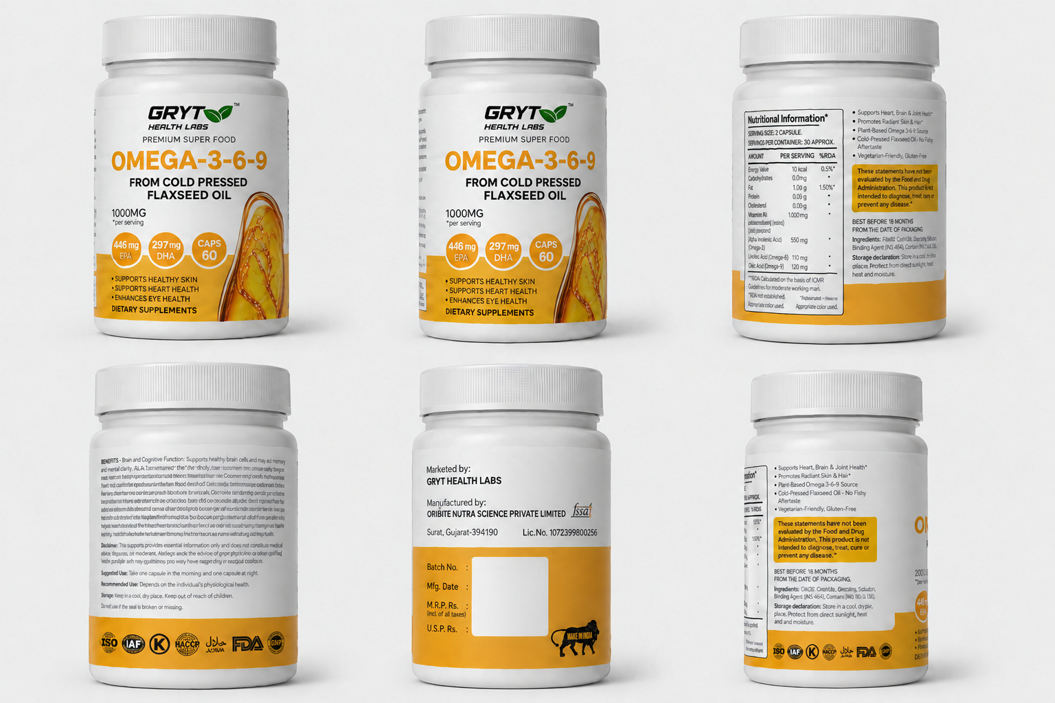 Omega 3-6-9 Flaxseed Oil Capsules for Wellness - Image 10